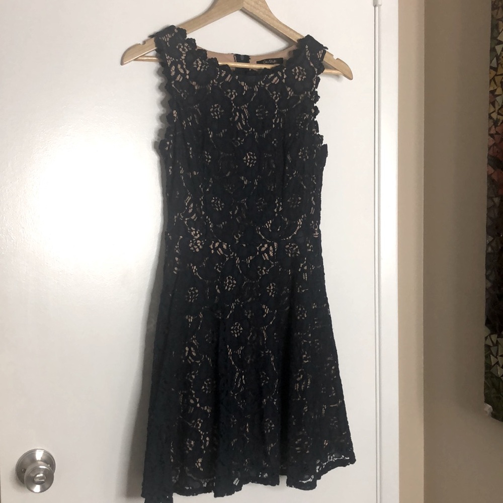 City Studio Navy Blue and Nude Women's Dress.